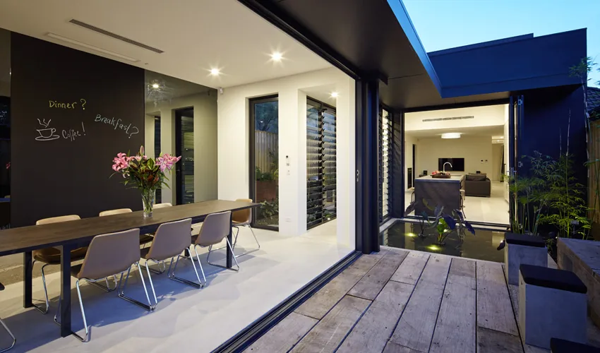 Open rear living and deck, North Bondi